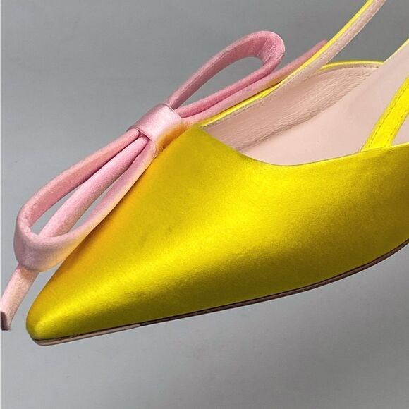 Roger Vivier 55mm Virgule Bow satin pumps size 36.5 - Picture 11 of 15